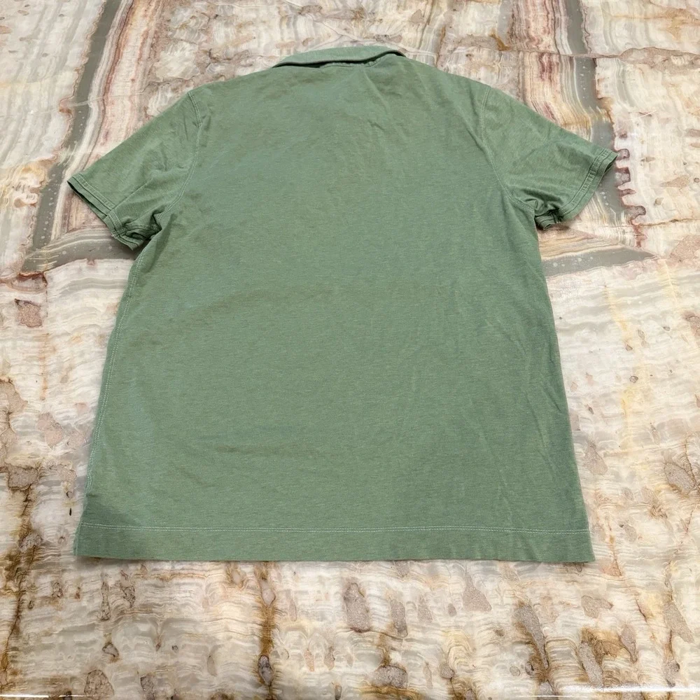 Banana Republic Pima‎ Cotton Polo Shirt Green Short Sleeve Men's Size L